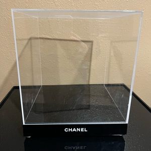 Chanel acrylic display case.